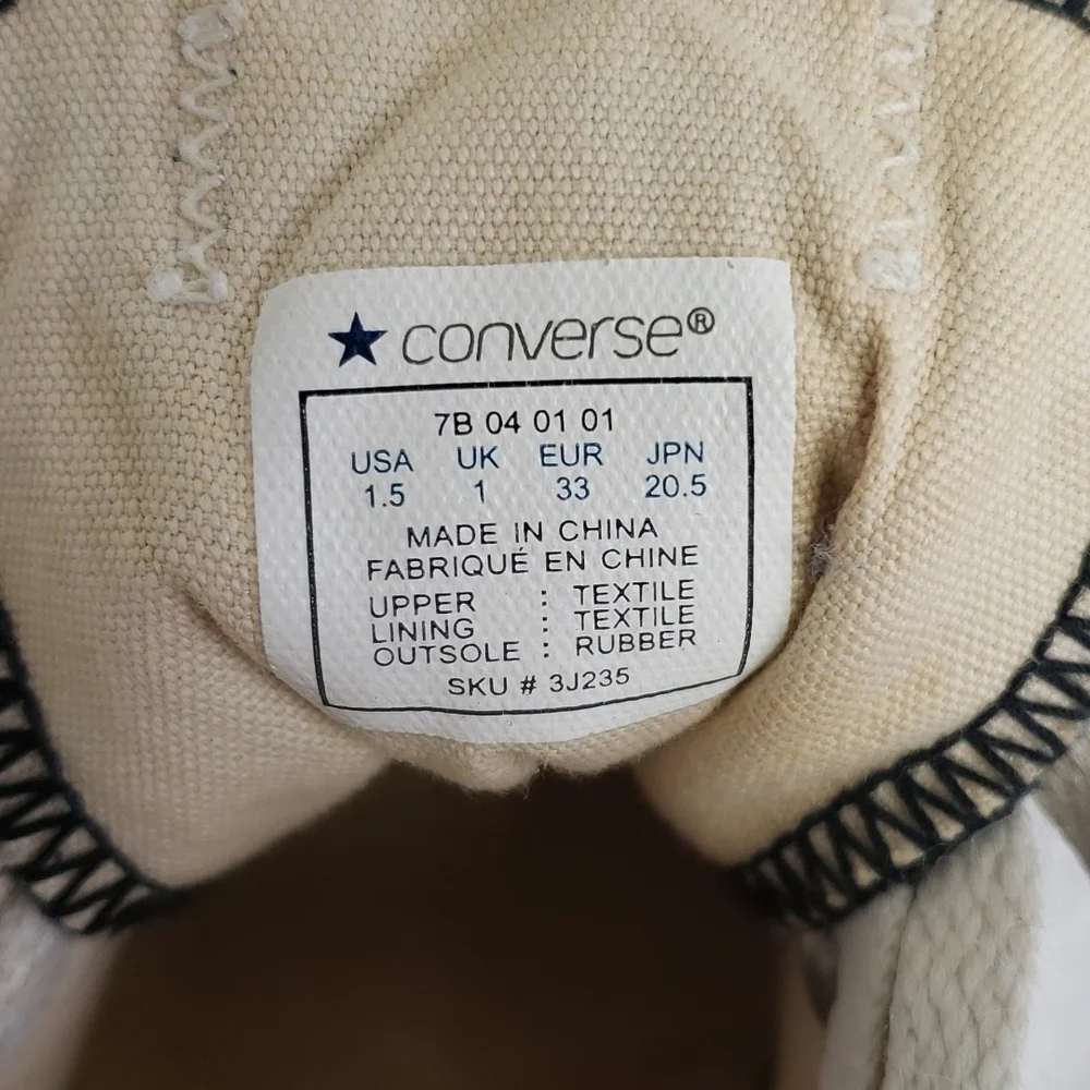 VINTAGE 2001 Converse EUC Kid 1.5 Black